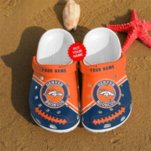 Denver Broncos Crocs Clog Custom Name Best Gift For Fans