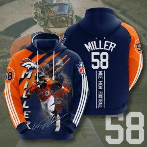 Best Denver Broncos 3D Printed Hooded Pocket Pullover Hoodie For Hot Fans
