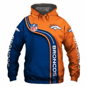Denver Broncos 3D Printed Hooded Pocket Pullover Hoodie For Hot Fans
