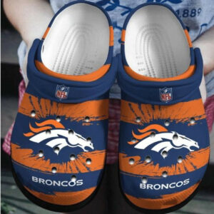 Denver Broncos Personalized Crocs Crocband Clog Unisex Fashion Style For Women, Men